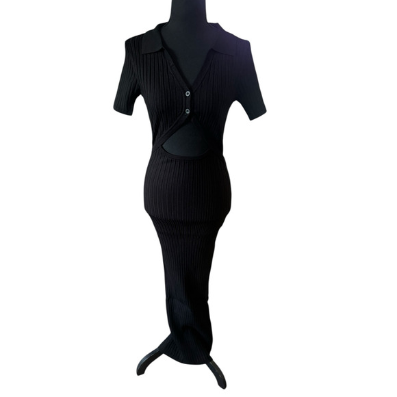 NWT! L*Space Lena Cutout Collared Bodycon Midi Dress - Size Small - Picture 6 of 9